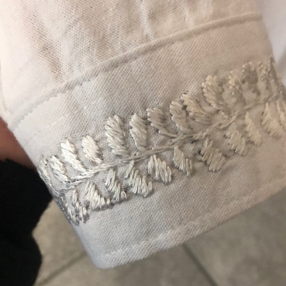 Emilia Collection Hand Embroidered Tuxedo Top - Picture 3 of 3